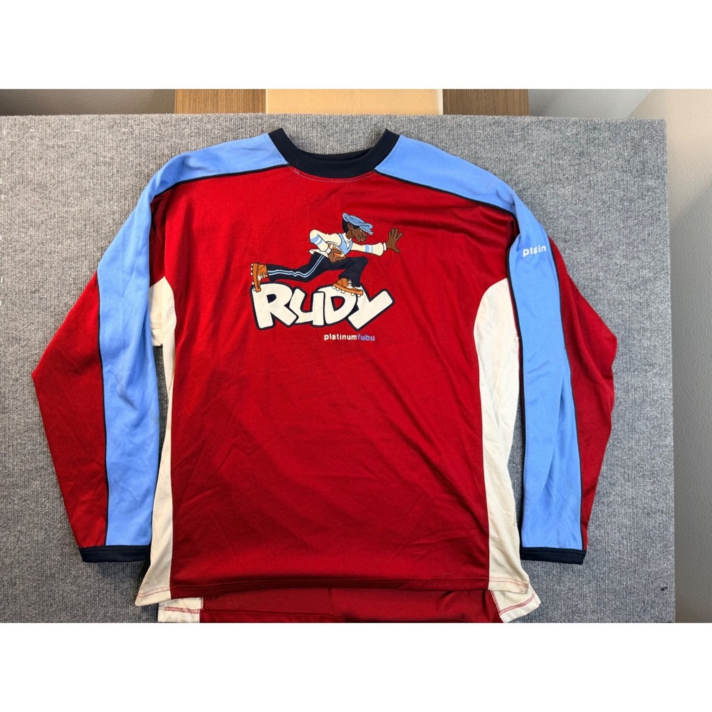 Vintage Platinum FUBU Fat Albert Rudy Jersey XXL Red Y2K Hip Hop Streetwear 90s